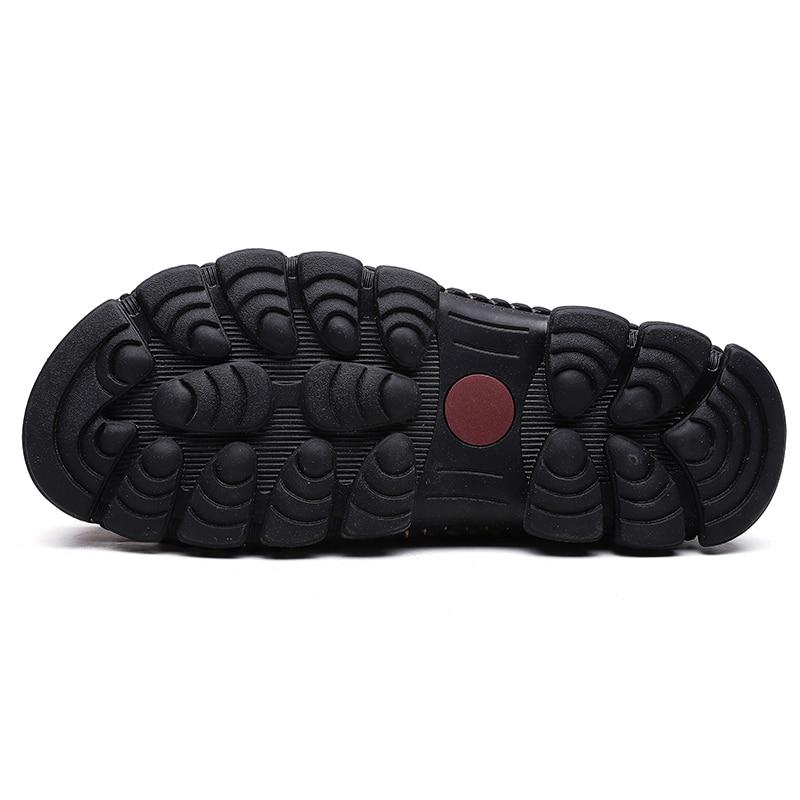 Autumn Winter Cow Split Leather Men Boots Comfortable Motorcycle Boots