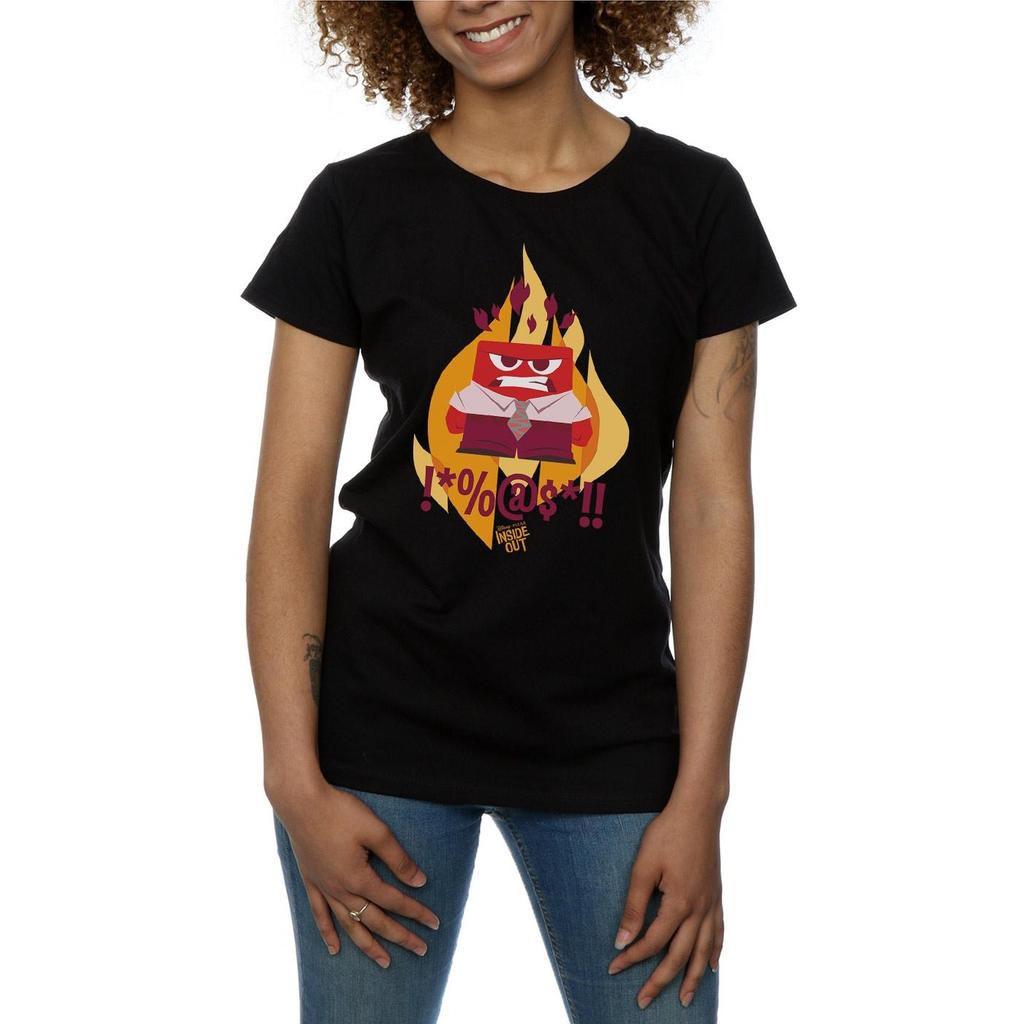 Disney Womens/Ladies Inside Out Fired Up Cotton T-Shirt