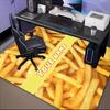 1PC Custom Name French Fries Delight Theme Floor Mat Ideal for Living Room, Game Rooms, Office, Bedroom, Floor Mat Playful Design