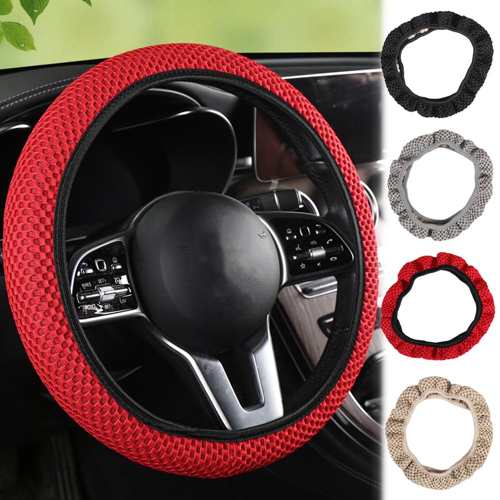 Car Universal Steering Wheel Cover Prevent Hand Sweat Inner No Steering Elastic Handle Comforta J1D4