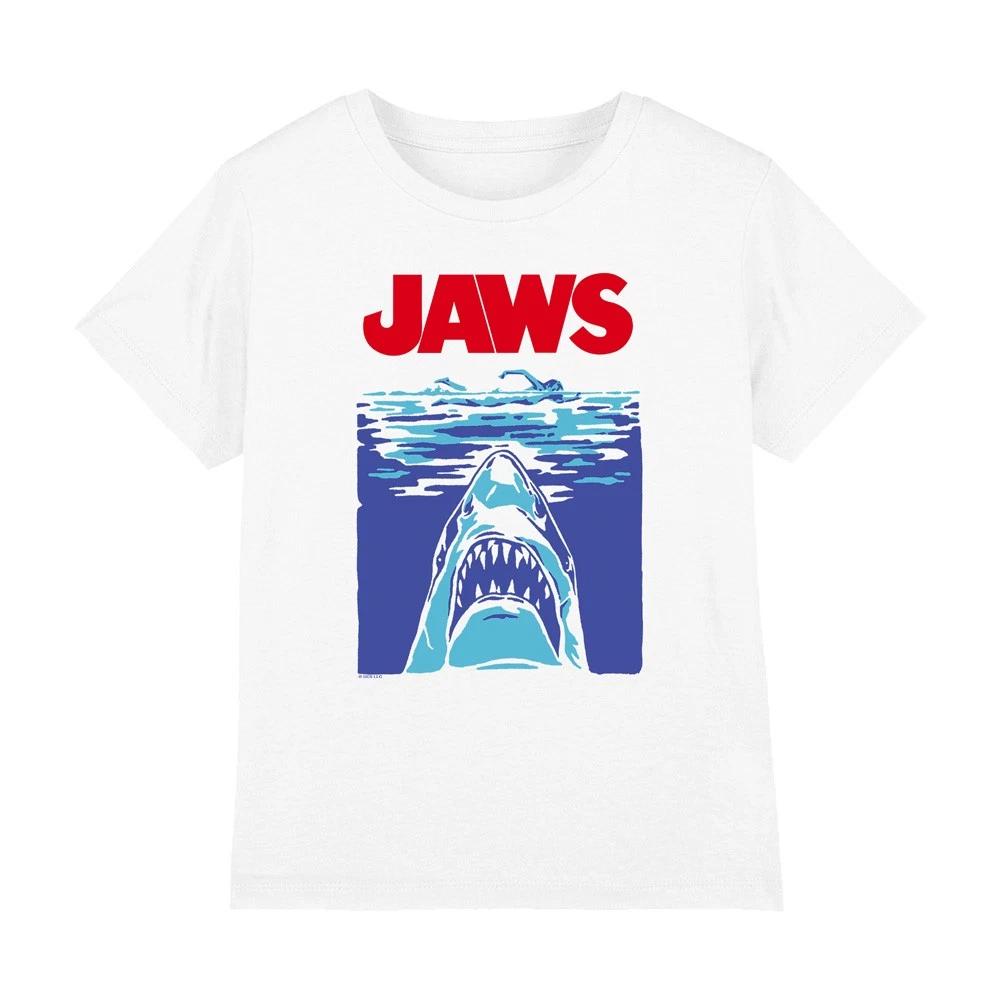 Jaws Bold Poster Print Kids T-shirt 3-13 Years, White 130