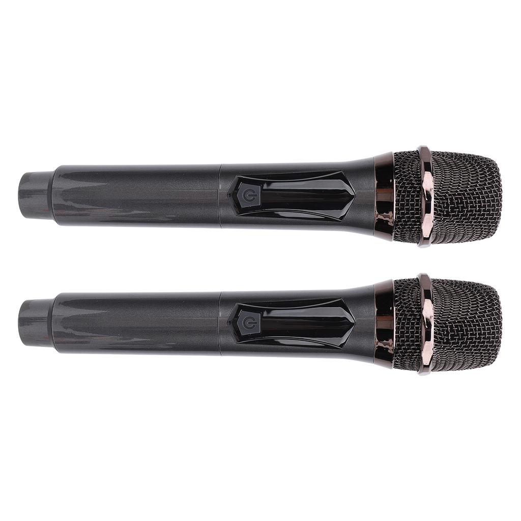 2PCS Wireless Microphone 2.4G Noise Reduction Handheld Dynamic Microphone Set with Receiver for