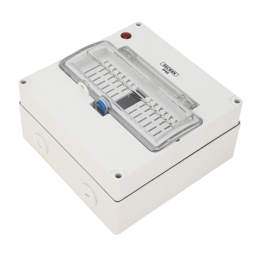 Power Distribution Box with Indicator Light 8 Way Outdoor Circuit Breaker Enclosure IP66 Water Proof Plastic