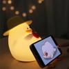 Small Duck Night Light Cartoon USB Charging Lamp Cartoon Silicone Creative Gift for Kid Room Bedroom Bedside Sleep Living Room