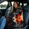 Mystical Red Fox Mandala Art Fleece Blanket Spiritual Animal Design Soft Throw for Yoga Meditation Room