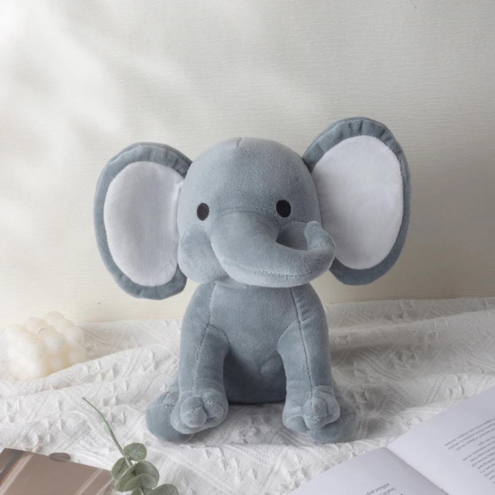 

25cm/9.84in Soft Elephant Plush Stuffed Animal - Cute Fluffy Colorful Plush Toy (Multiple Colors: Pink/Blue/Purple/Rainbow) - Id 25cm