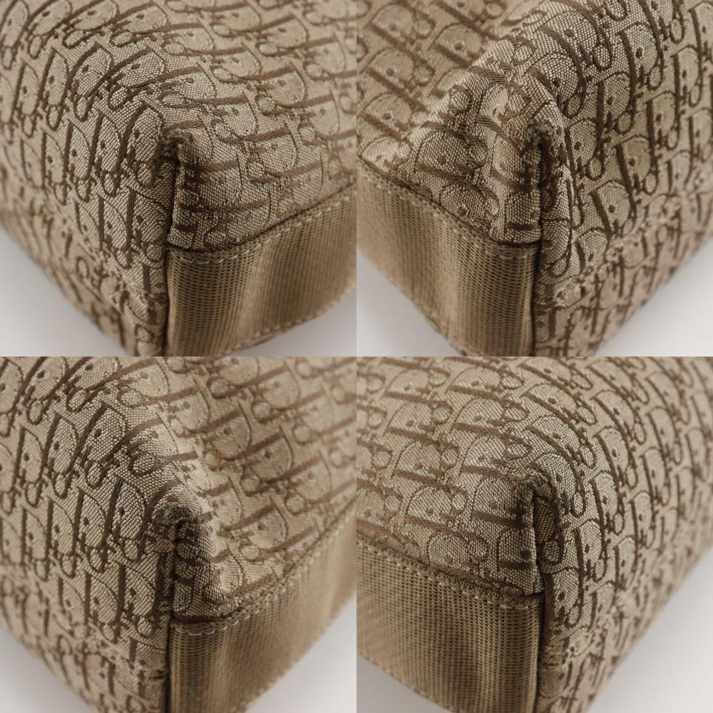 Dior Trotter Shoulder Bag 07RU 0064 Hobo Bag Beige Canvas Unisex Used