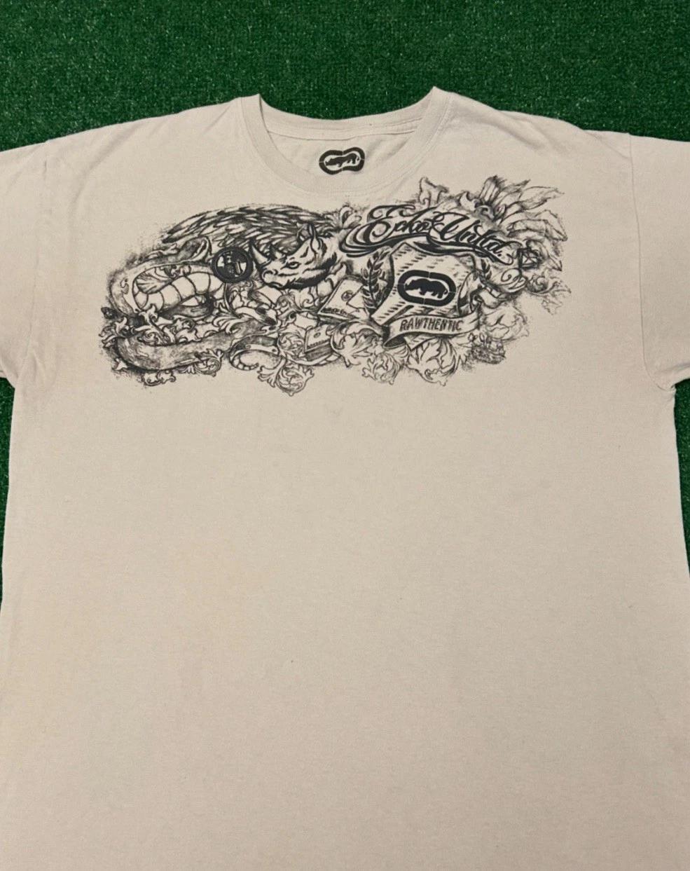 Vintage Y2K Ecko Unltd Tattoo MMA VTG Shirt Mens Size Large Hip Hop Punk Grunge 2XL