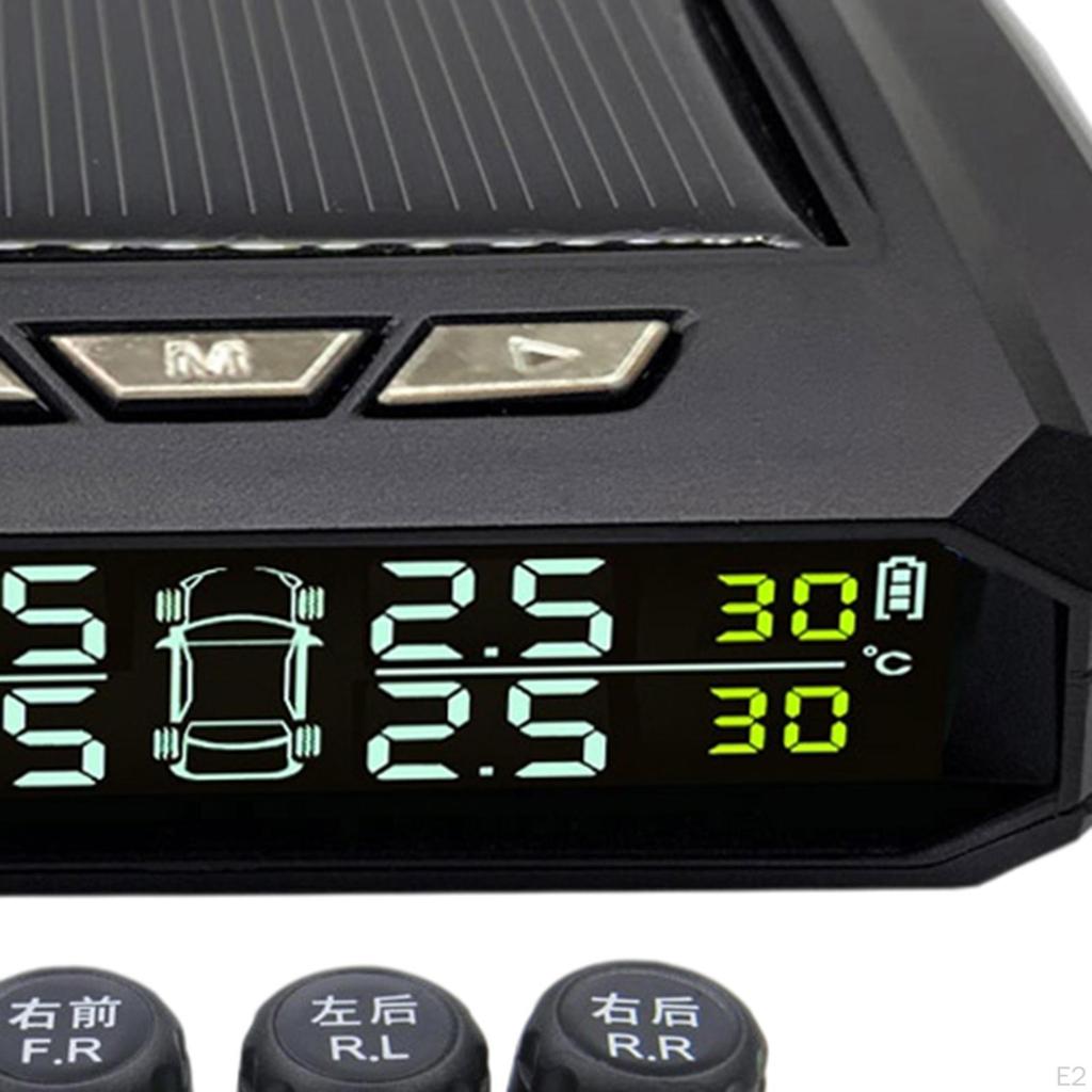 Tire Pressure System USB Charging LCD Display for RV Car, Driving,