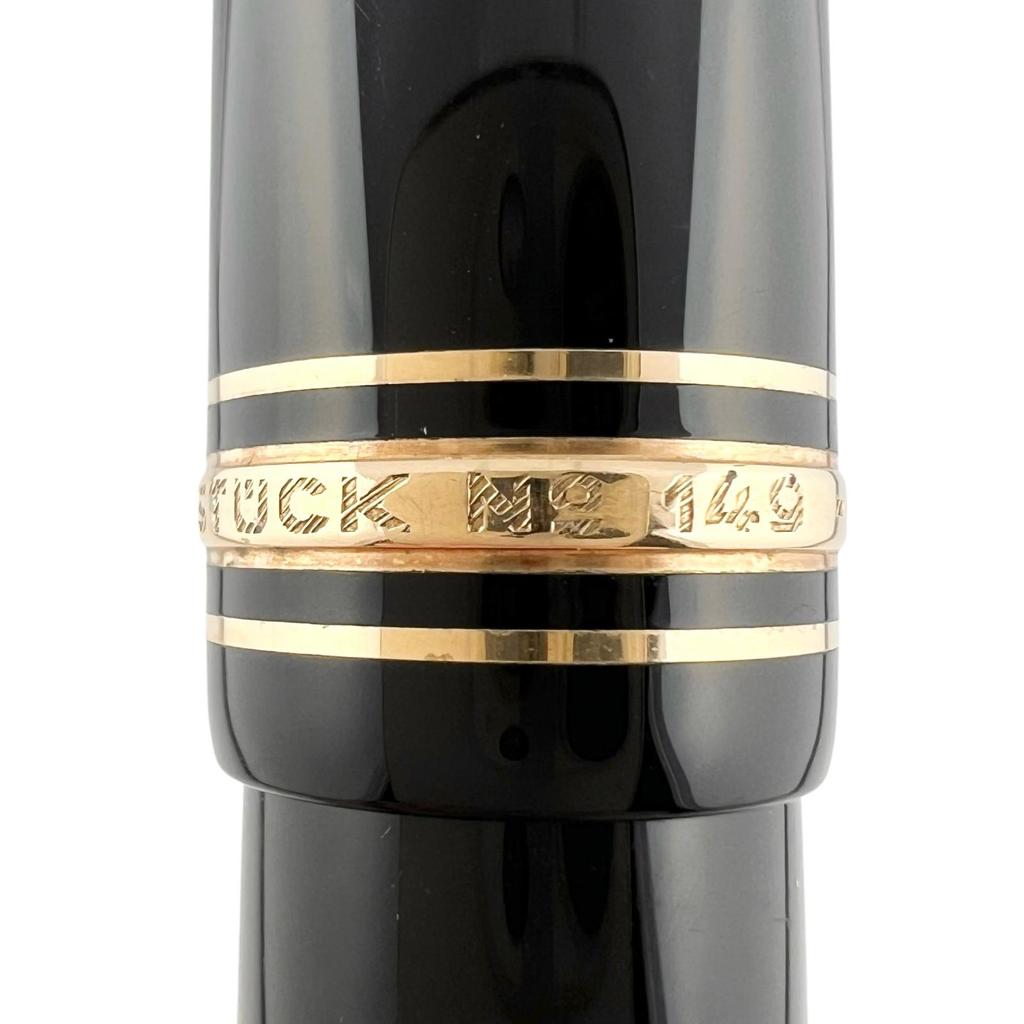 Great MONTBLANC fountain pen Meisterstück 149 Black gold 14K mens Used