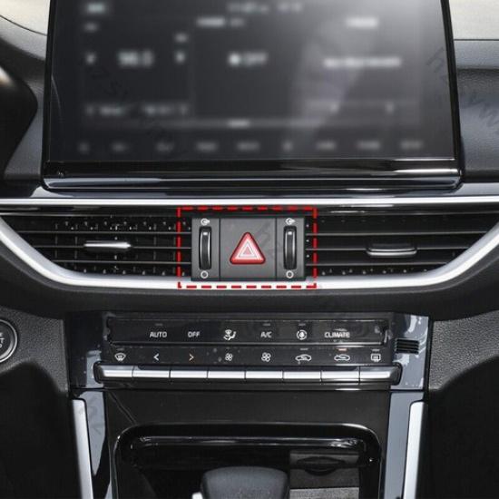 Central Console Switch Frame Trim Carbon Fiber Print ABS For Kia Forte K3 19-23