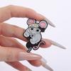 Fitness Muscle Mouse Enamel Pins Custom Japanese Anime Brooches Lapel Badges Clothes Animal Jewelry Gift for Friends