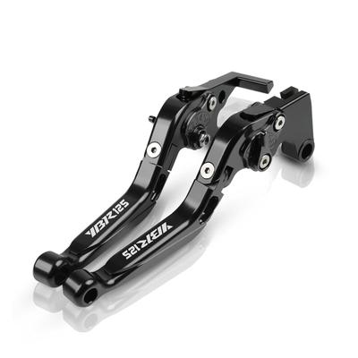 Brake Levers Clutch Levers for Yamaha YBR125 YBR 125 2004-2014 Brake Handle Adjustable Motorcycle Clutch Brake Lever Handle (Color: Black)