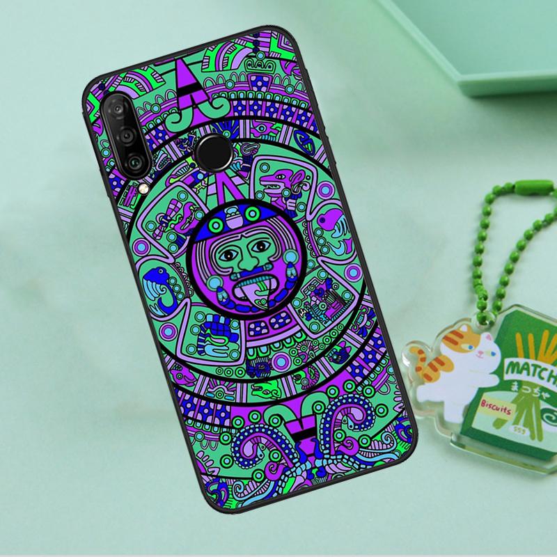 Mayan Calendar Wood Pattern For Huawei Nova Y90 Y70 Y60 Y61 Y91 Y72 9 10 SE 12i 12s 11i 5T P60 Pro P20 P30 P40 Lite Case