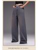 Tuogu Trend Women's High-Waist Retro Wide-Leg Blue Denim Jeans