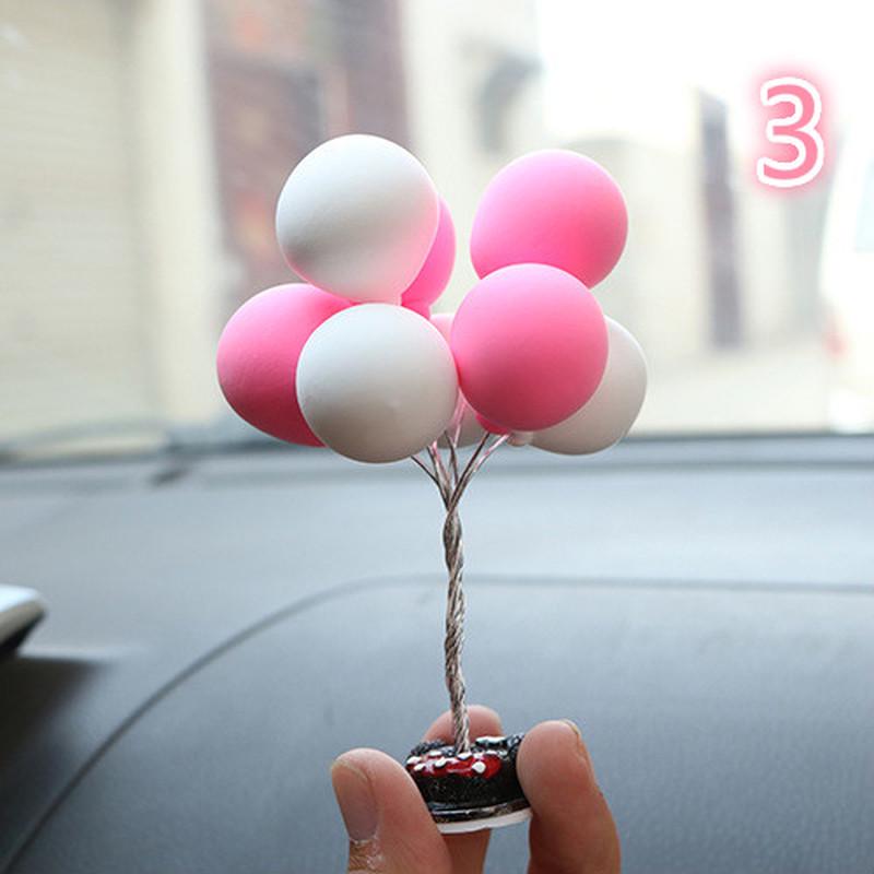 1pcs Car Decoration Accessories Plastic Fiber Material Creative Auto Dashboard Cartoon Balloon Gift