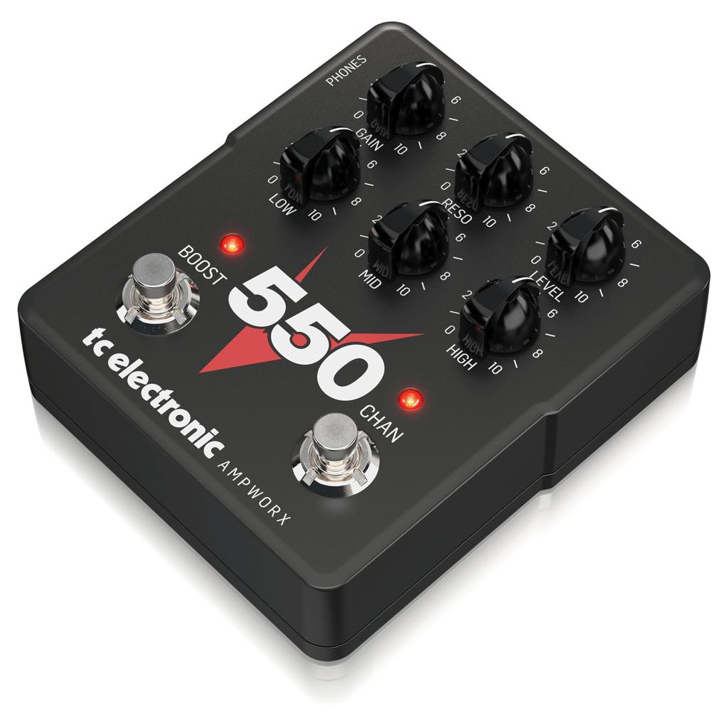 Elektronický kytarový předzesilovač TC Technologie TC Ampworx 2kanálový design nezávislý Boost Celestion Oficiální IR sluchátkový výstup s vysokým ziskem Model V550 PREAMP