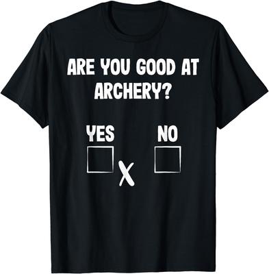 Arquero Sarcasmo ¿Eres bueno en tiro con arco? Camiseta Divertida de Caza con Arco Camisetas Gráficas Ropa para Hombre Tops Camisetas