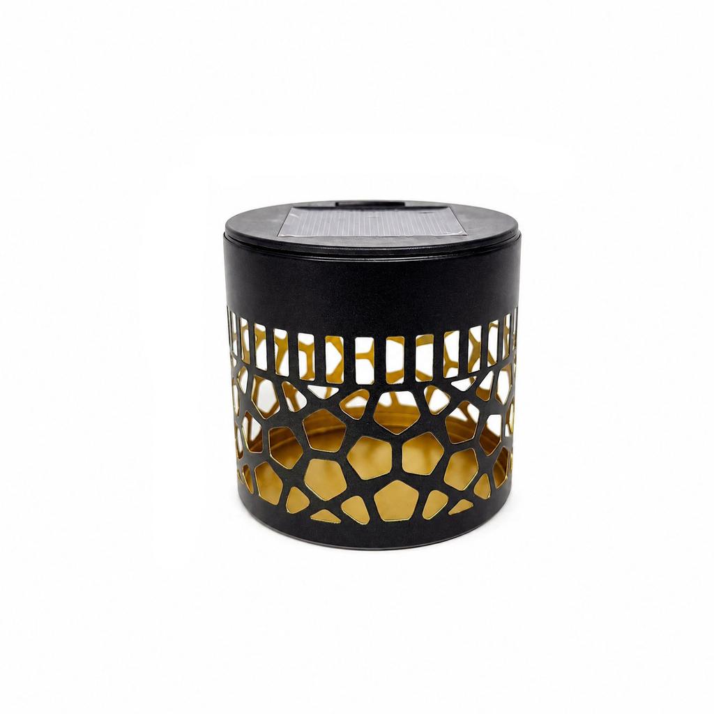 Outdoor Solar Garden Wall Light Decorative Lantern Metal Frame Solar Powered LED Light for Patio Pathway Yard Fence