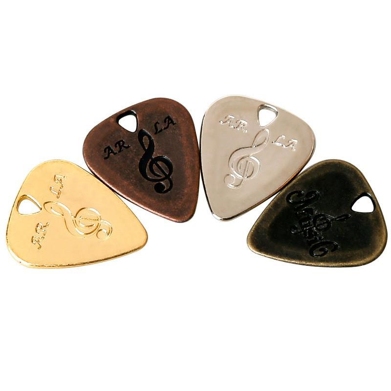 Electric Guitar Metal Pick Pendant - Zinc Alloy Steel Sheet Necklace