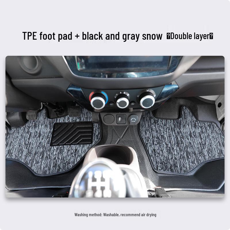 TPE Waterproof, Wear-Resistant Front Floor Mats for Foton Xiangling M1 Single-Row Flatbed Trucks