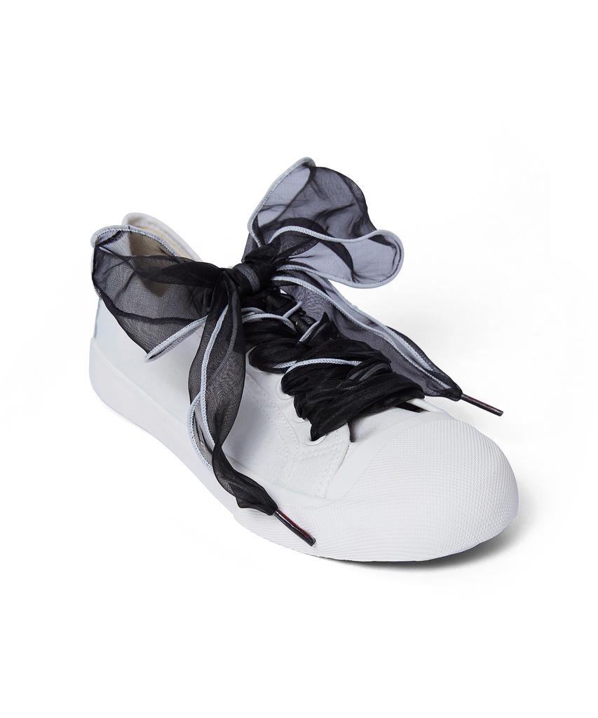 [mardimercredi] RIBBON SHOELACE_BLACK WHITE