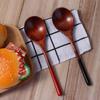 Head Eco-friendly Coffee Teaspoon Wood Handle Kitchen Wooden Spoon Soup Spoon Utensils Tableware