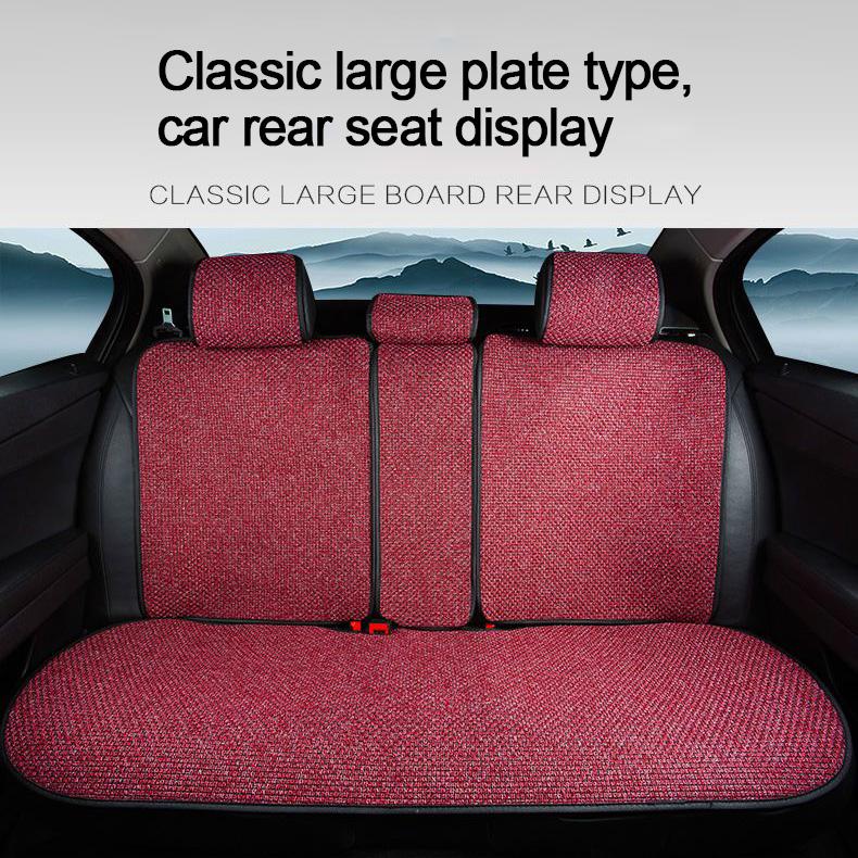 Car Seat Cushion Linen Material Four Seasons General Motors Seat Cushion 5-seater Car Seat Cover Breathable Non-slip Winter Car Seat Cushion