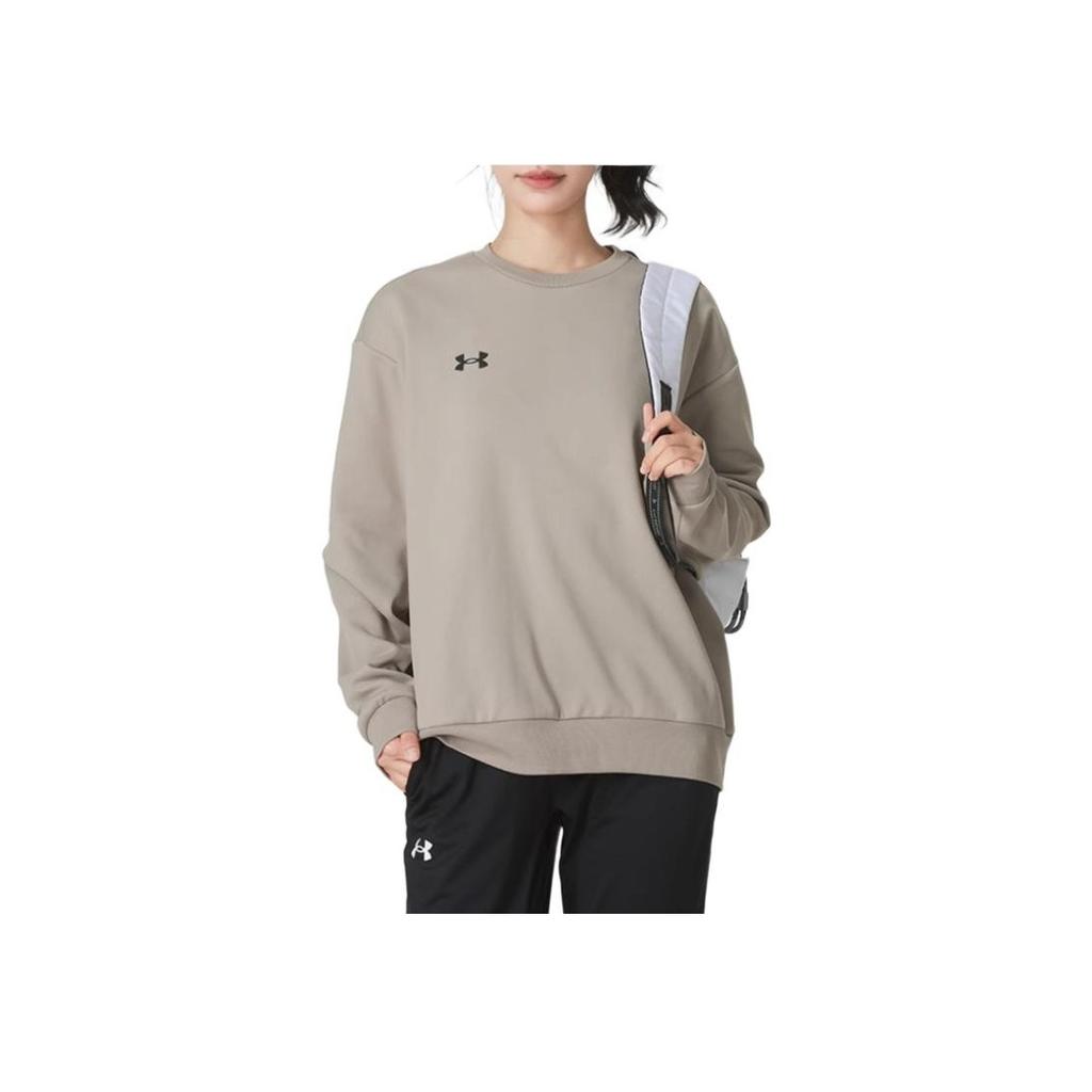 Under Armour Crew Neck Pullover Sports Long Sleeve Fleece Sweatshirt Unisex Sweatshirt Brown 24600305-203