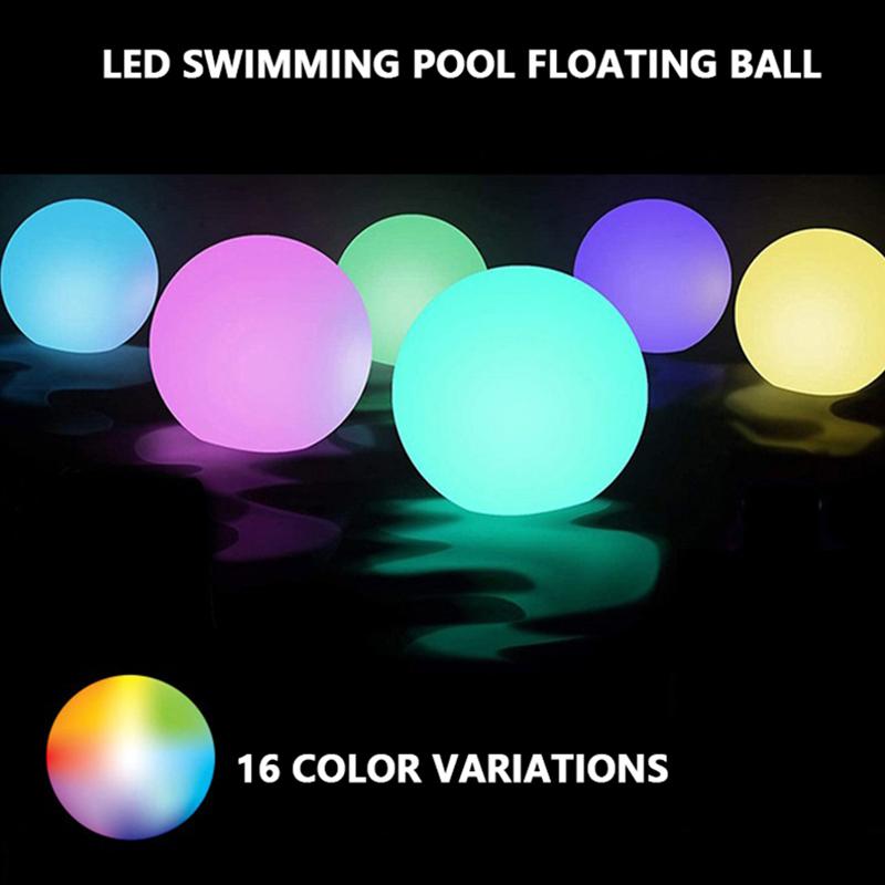 

Pool Floating Ball Light Dimming RGBW 16 Colors LED Light for Garden,Yard Decor Type A