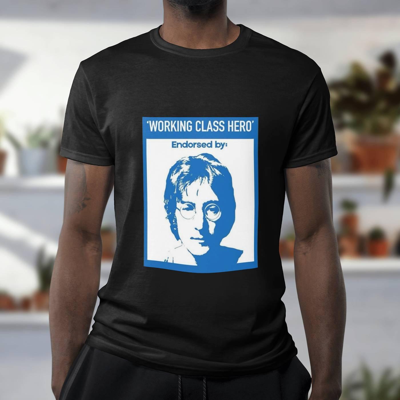 ENDORSED BY JOHN LENNON T-Shirt | Athletic Sports Brand | Working Class Hero Tee S разноцветный