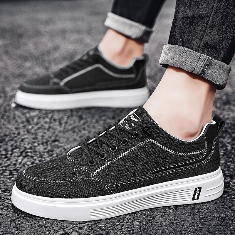 New Fashion Men Sneakers Low Top Lace-up Outdoor Men Casual Shoes Flats Breathable Comfortable Canvas Shoes Male Zapatos