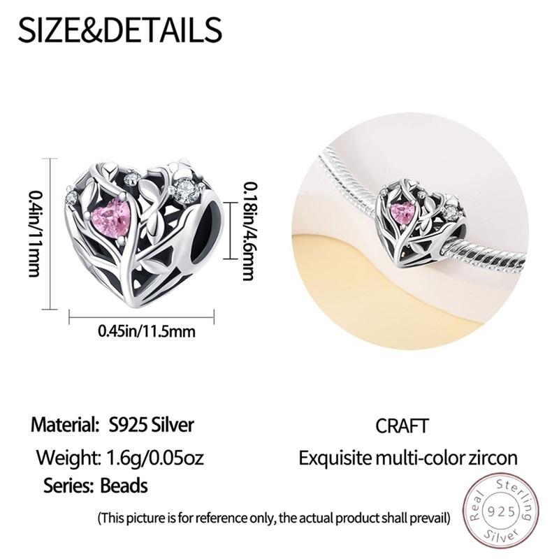 100% Copper Love Tree Shining Zirconia Beads 3Mm Diy Holiday Exquisite Jewelry Gift Making