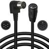 90 Degree DIN 6Pin Male to Female Sound Video Cable Terminal Cable for Sound Microphone Guitar Digital Equipment