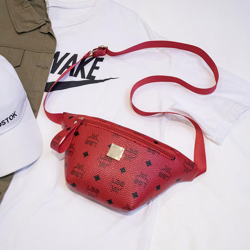 Waist Fanny Pack Women PU Leather Belt Zipper Waist Bag Casual Chest Bag