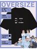 Übergroßes T-Shirt mit BTS-Print - BTS