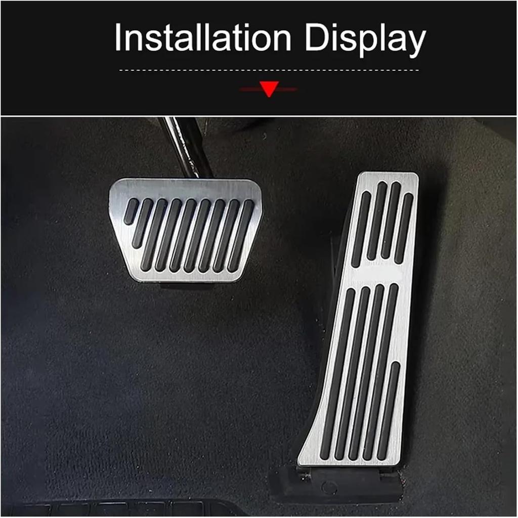 Car Gas Brake Pedal Compatible For BMW 2 Series G42 G87 M240i 220i 2022~2024 Stainless Steel Anti-Slip Footrest Pedals Cover Accessories(3pcs)