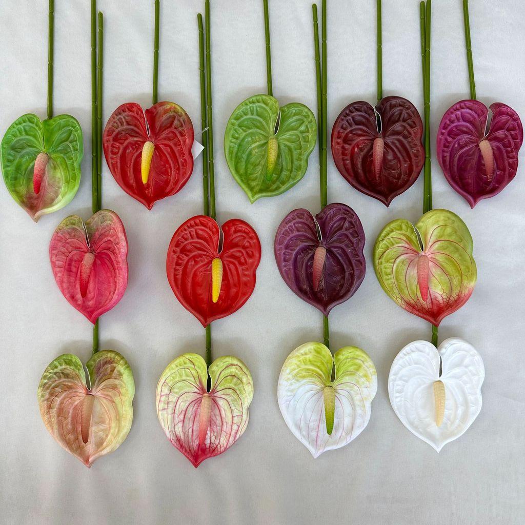 Anthurium Andraeanum Linden Fake Flower Diy Decoration For Modern Interior And Events