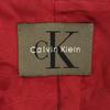 Calvin Klein 90s Made In USA Wool Blend Old Pea Coat S Red Women Used