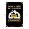 Camper Camping Caravan Metal Plaque Poster Customize Classic Pub Club Bar Rusty Tin Sign Poster