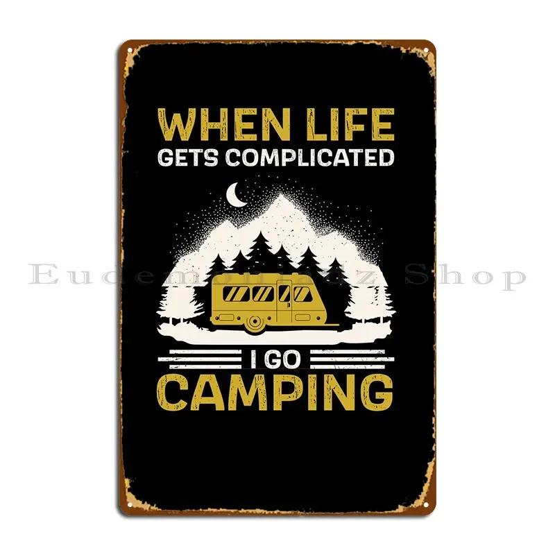 Camper Camping Caravan Metal Plaque Poster Customize Classic Pub Club Bar Rusty Tin Sign Poster 20x30cm(7.8x11.8inch)