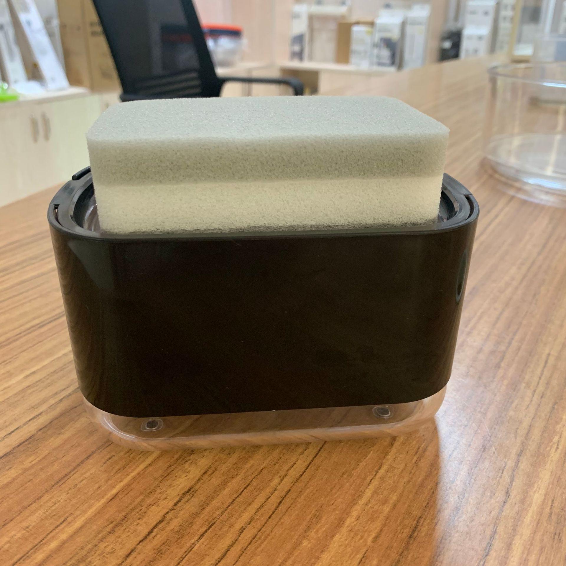 

4-в-1 набор для кухонного мыла с подносом, держателем для губки, тарелкой и дозатором для мыла для рук, органайзер для хранения на кухне, кухонные гаджеты чёрный