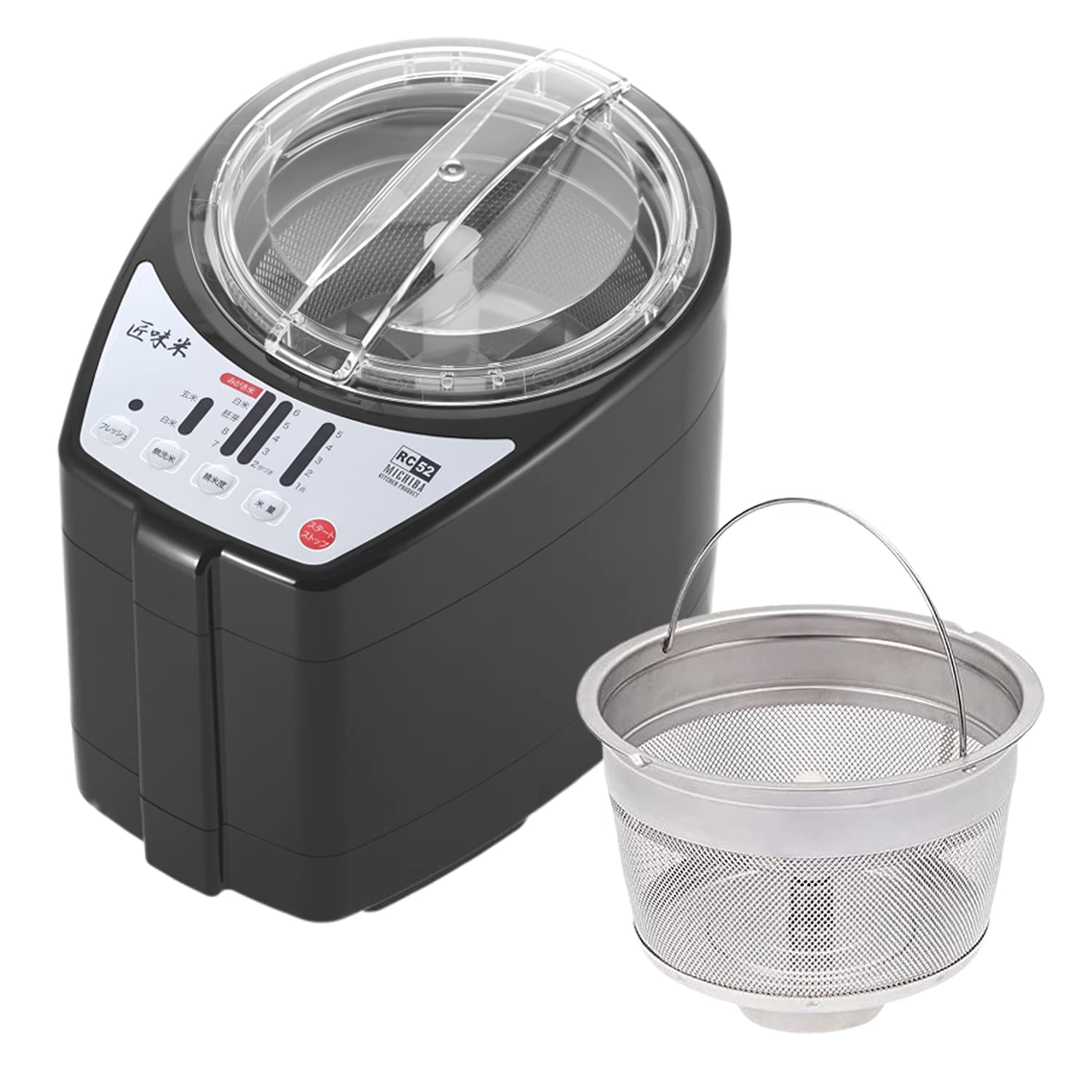 

Yamamoto Electric Home Rice Polisher, Takumi-mimai, Optional Mixed Grain Rice Screen YE-GS31 Set, MB-RC52B, Black