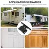 Side Mounted Door Lock Rv Cabinet Latch Grabber Accessories Furniture Hardware Drawer Catch Sturdy Abs Material Fits Most Rv
