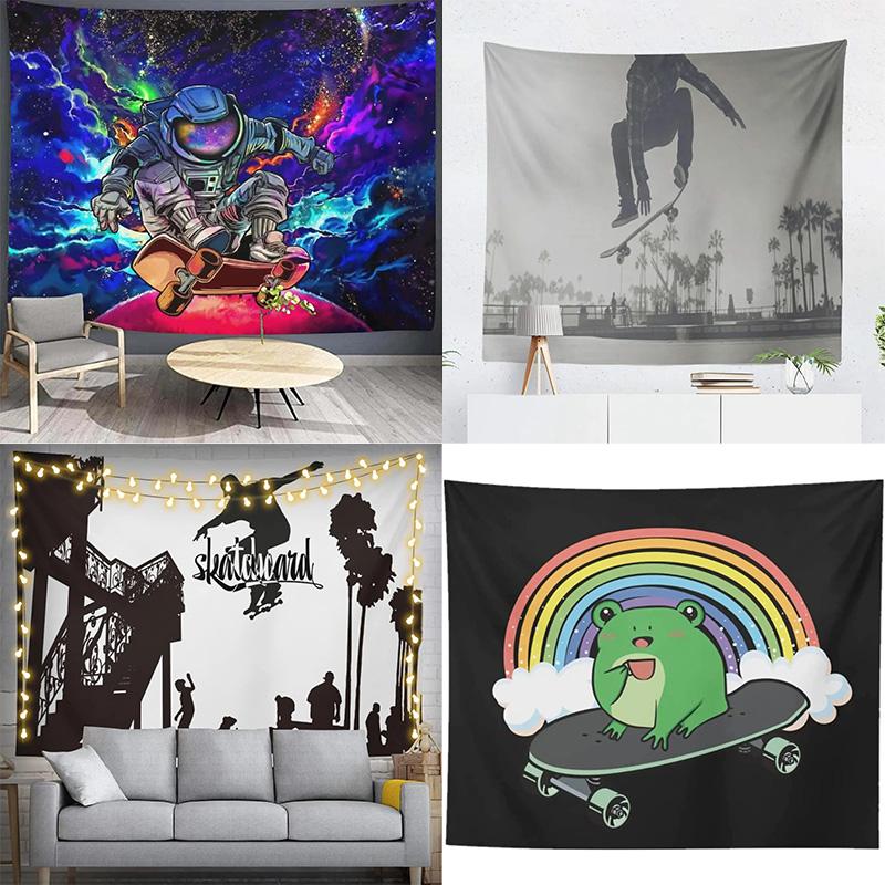 

Скейтборд Спорт Гобелен Офис Гостиная Украшения Дома Настенный Гобелен 100x75cm