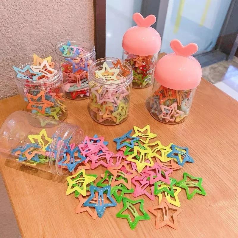 10pz Fermacapelli a Stella Colorati Luminescenti, Mollette BB a Scatto, Barrettine Luminose, Pinze per Capelli Bambina, Accessori per Acconciature Bambini