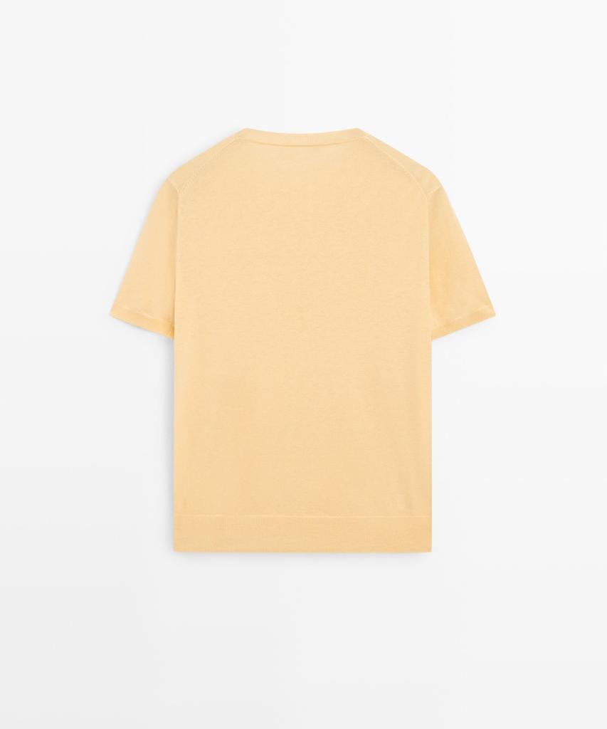 Masimodutti Wool Blend Short Sleeve Knit Sweater