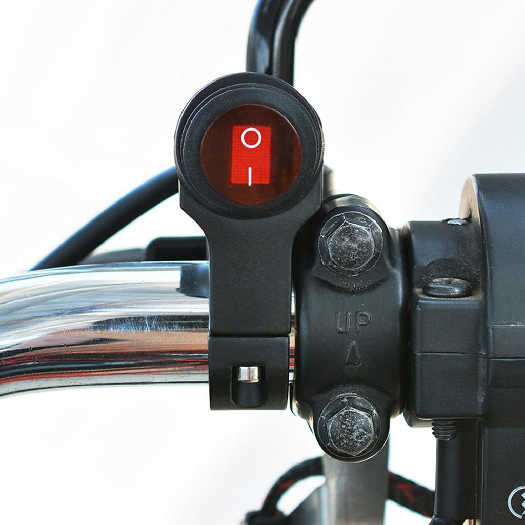 22mm 12V Motorcycle Handlebar Headlight Button Switch Aluminum Alloy Waterproof Fog Light Switch