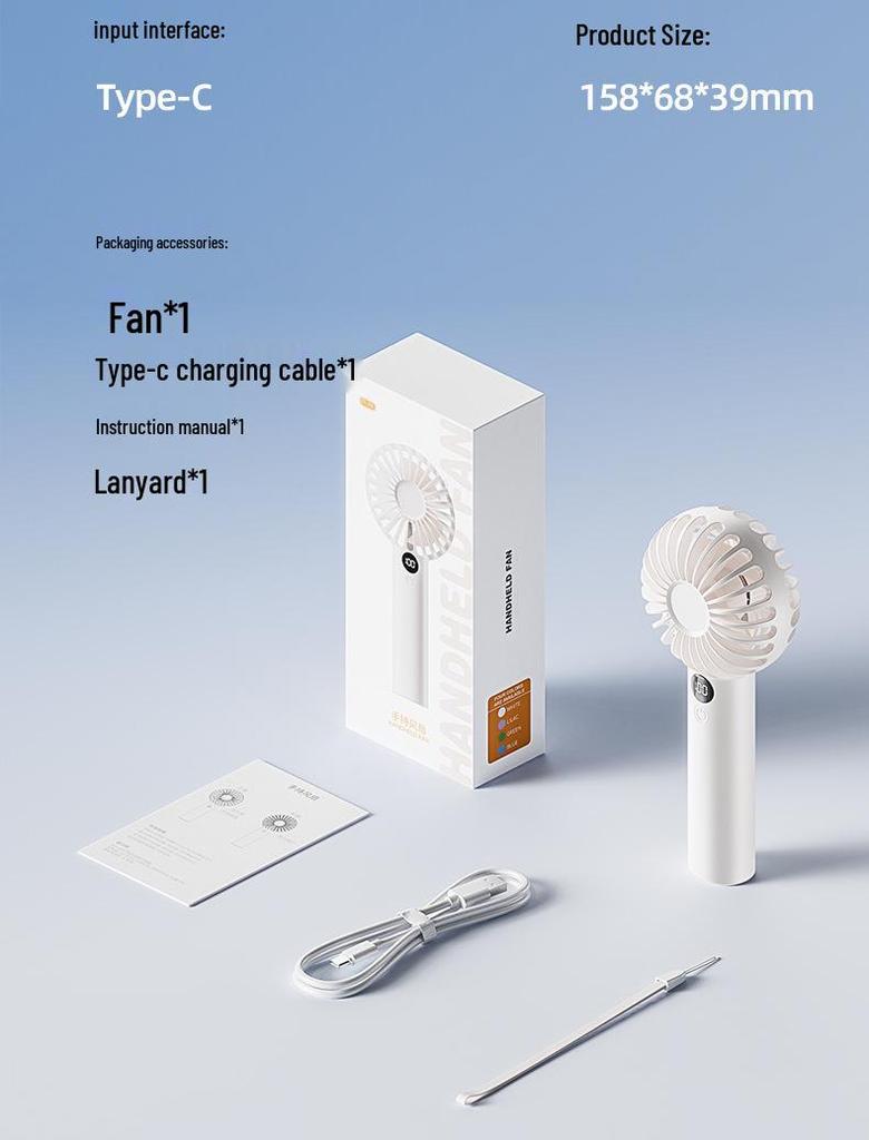 Portable Rechargeable Mini Fan: Handheld USB-Powered with Long Battery Life
