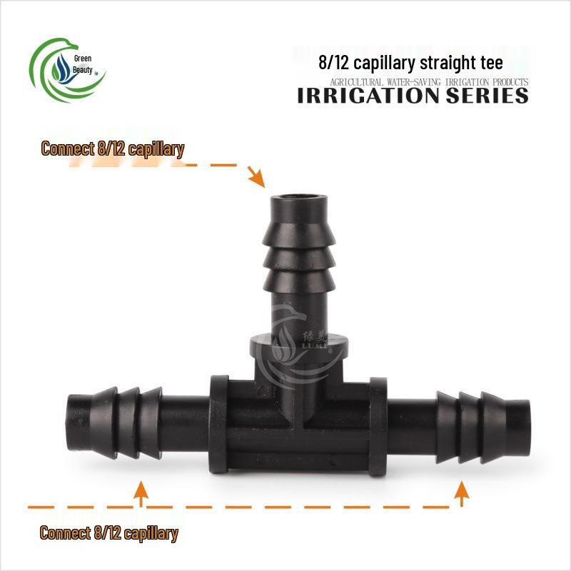 Capillary Fittings Set: 8/12 Straight, Elbow, Tee, 9/12 Connector, Garden Irrigation Auto-Watering